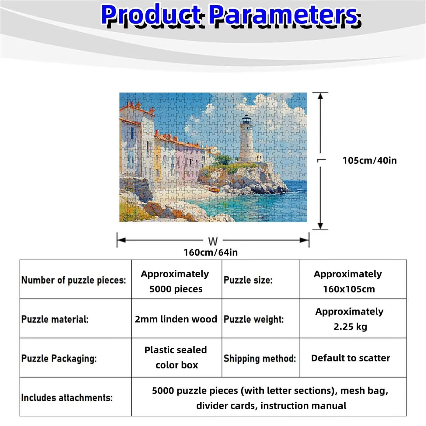 Puzzle 5000 sztuk, reflektor logiczny 5000 sztuk dla dorosłych 160 x 105 cm, drewniane puzzle architektura wykwintne opakowanie w papierowym pudełku, przenośna torba siatkowa na prezent dla mężczyzny