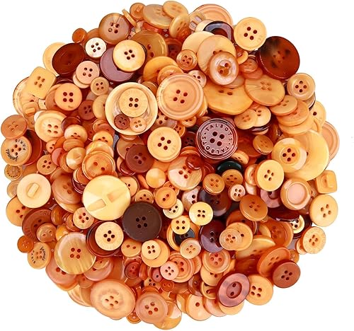 Miniatura 10 de Greentime 350-400 PCS Botones de Resina de Navidad Botones Surtidos de 2 y 4 Agujeros Redondos para Manualidades para Decoraciones de Fiestas