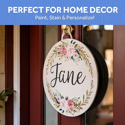 Miniatura 4 de Círculos de madera de 0.5 pulgadas de grosor, desde 10 hasta 24 pulgadas de diámetro