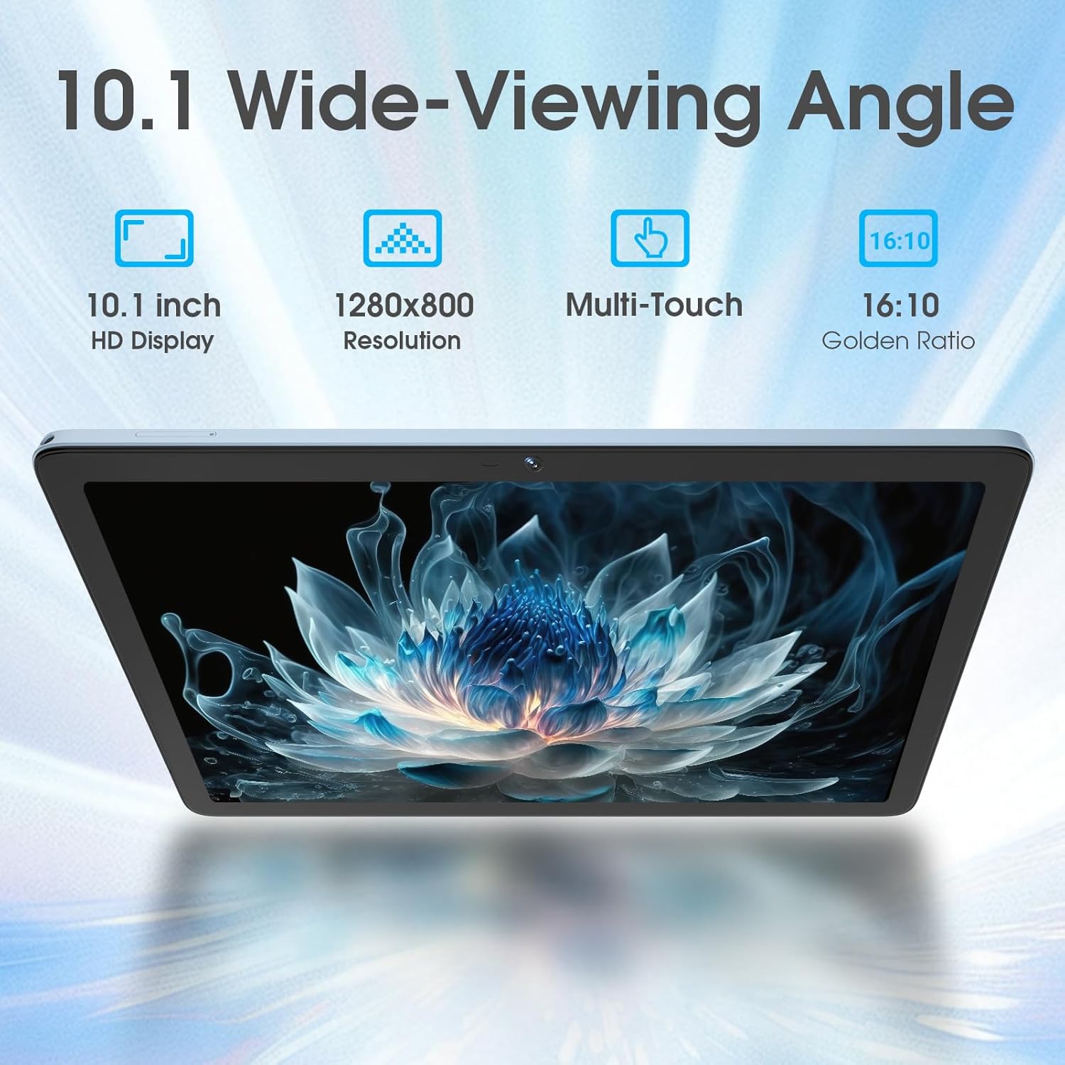 DigiLand 10.1" HD Touchscreen Electronics Tablet, Android 14, Octa-core Processor, 10GB RAM + 64GB ROM, Dual Cameras, 6000mAh Battery, Ideal for Office and Study (Blue)