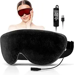 KOVNLO Máscara Aquecida Para Os Olhos Kovnlo, Compressa Quente E Úmida Elétrica Lavável Por Usb Olhos, Com Linhaça Blefarite Seca, Calázio, Mgd, Tratamento Terçol