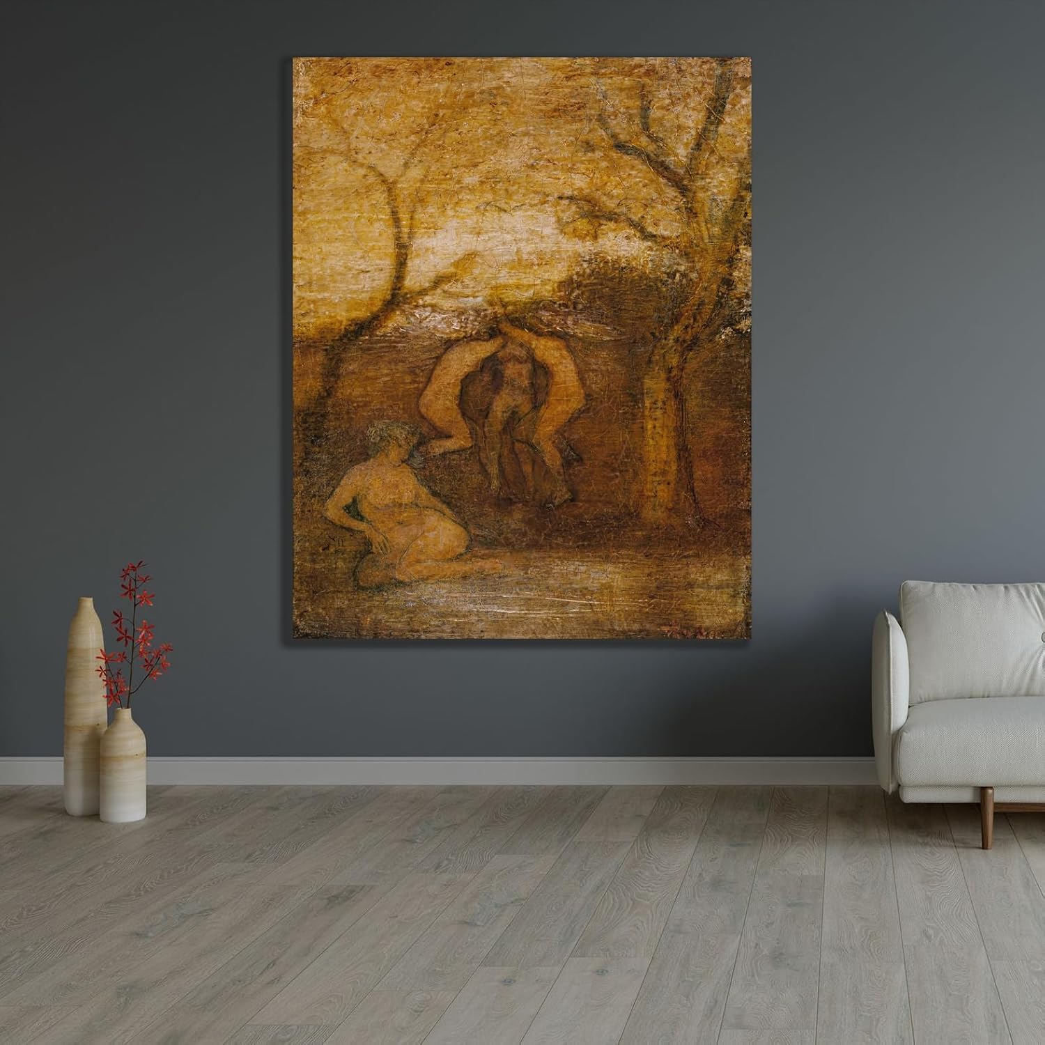 ArtDirect Dancing Dryads (by 1879) Custom Framed Art Print Giclee Print or Canvas Options with Various Sizes and Customization by Albert Pinkham Ryder