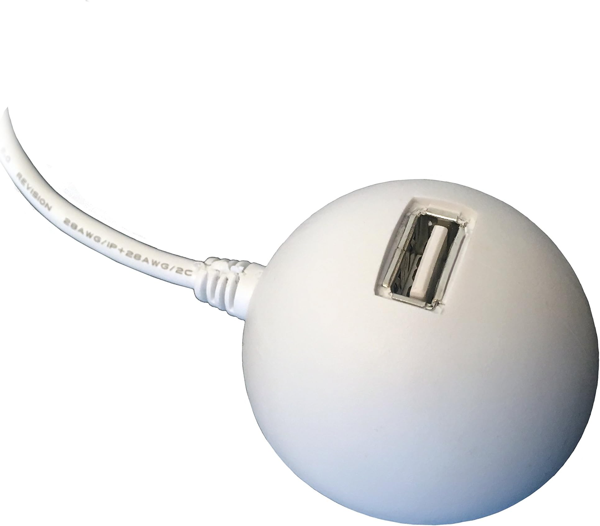 Zoom 3-foot USB 2.0 Extension Cable with Stand, Desktop Docking Station, White (model 98240)