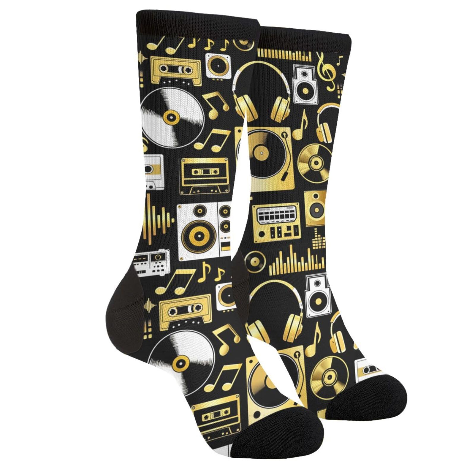 Music Dj Party Socks Funny Crew Dress Socks For Men Women