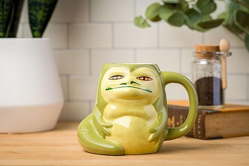Miniatura 7 de Silver Buffalo Star Wars Jabba the Hut - Taza de cerámica esculpida en 3D, 20 onzas