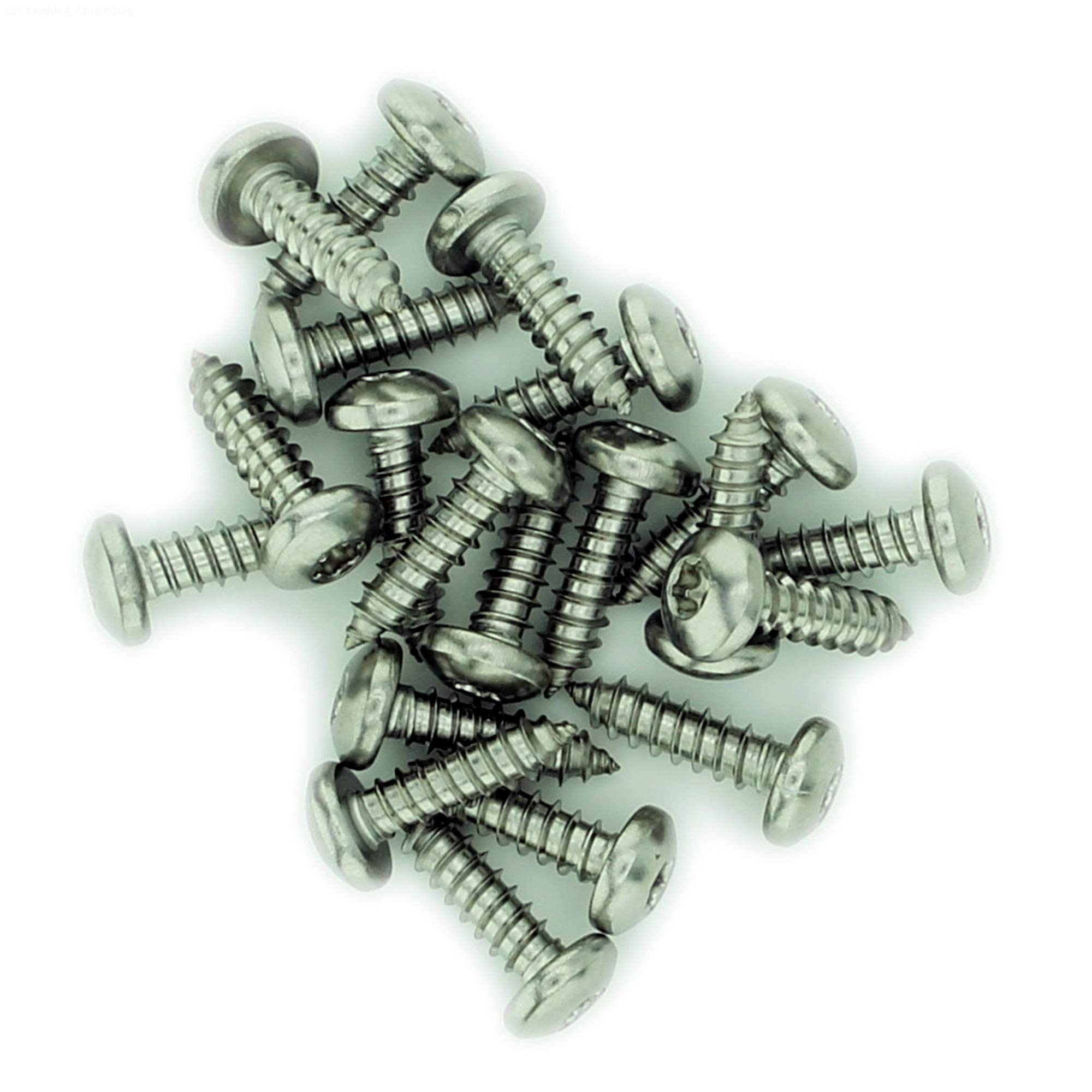 No.6 x 0.625 (3.5mm x 16mm) TX Pan Self-Tapping Screw - Stainless Steel (A2) (Pack of 20)