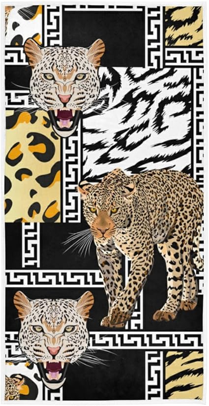 Amazon フェイスタオル 薄手 タオル 人気 おしゃれ 抗菌防臭 豹柄 幾何学模様 かっこいい 速乾 子供 こども ふわふわ 耐久性 装飾 フェイス タオル ホーム キッチン オンライン通販