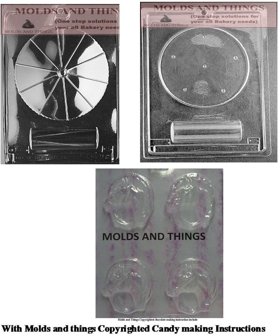 Horseshoe Horseshoe with horse Chocolate Candy Mold