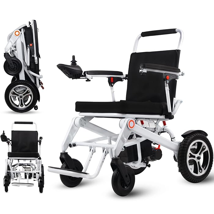Buy WISGING Electric Wheelchair Folding Lightweight Power Mobility