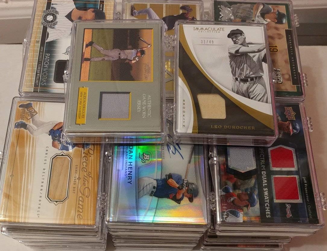 MLB Baseball Trading Cards Lot of 10 Game Used Insert or Autograph Lot