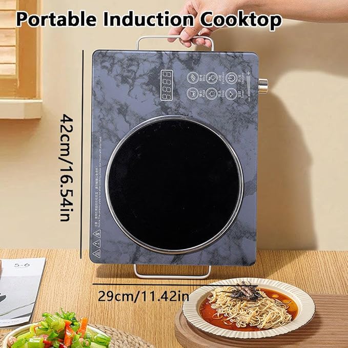 Estufa Vitrocerámica Portátil 1 Puesto 2200W 42 cm Eléctrica miniatura 2