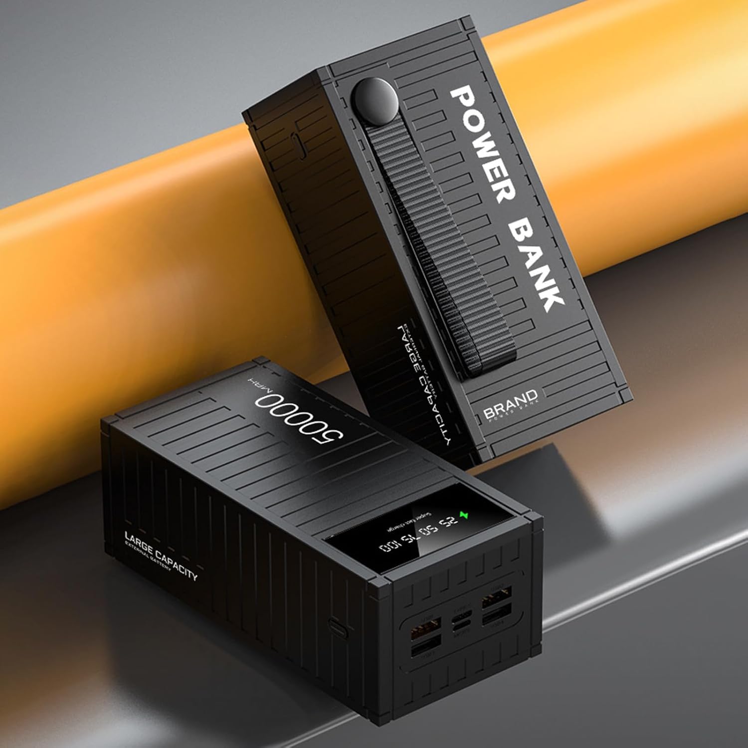 Portable Charging Bank, 66W 50000mAh Capacity Fast Charging Portable Charger, Portable Energy Bank Phone Battery Bank with LED Display for Hiking Camping Outdoor(D)