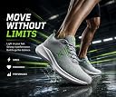 Kraasa Men’s Running Shoes | Breathable Mesh Upper | Lightweight Phylon Sole | Cushioned EVA Insole | Comfortable Sports & Casual Sneakers LightGreyGreen UK 10 gallery image