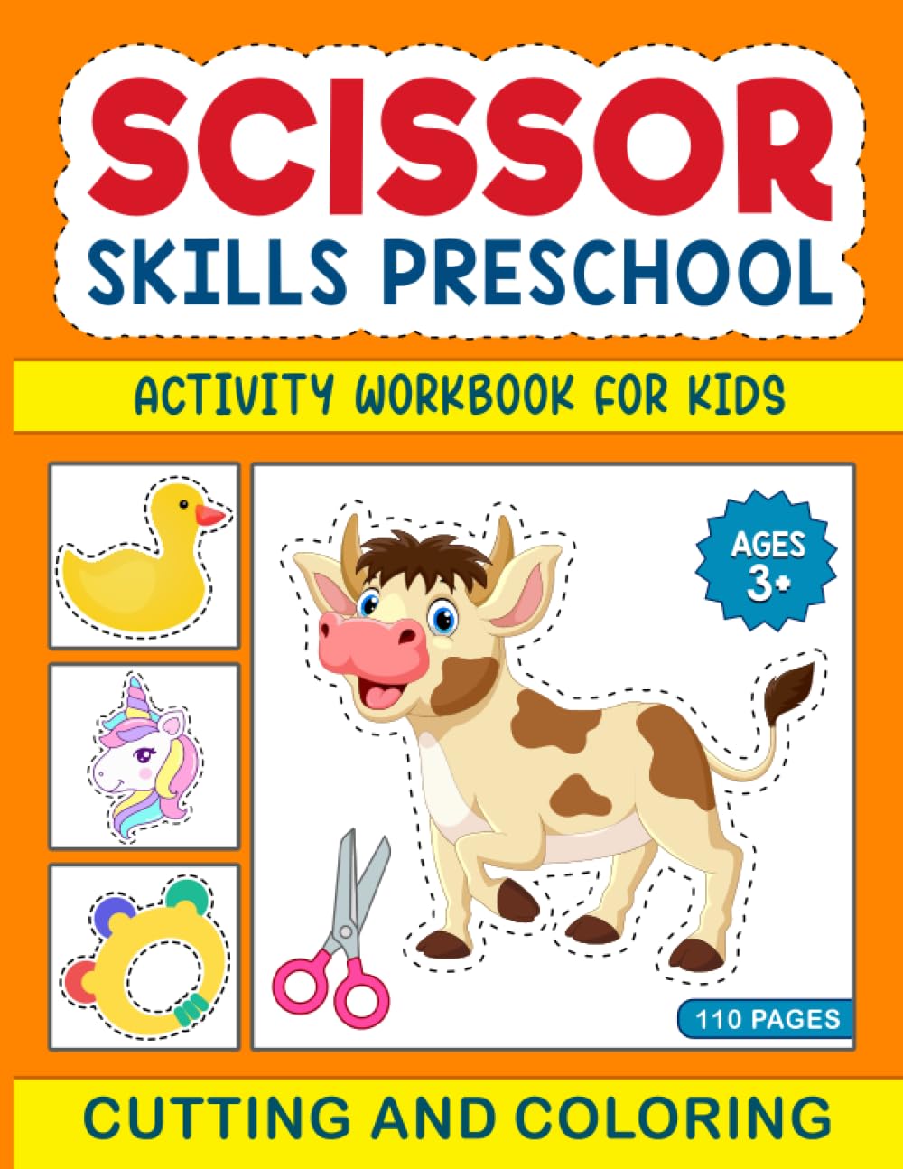Scissor Skills Preschool Activity Workbook For kids: Learn How to Cut Lines ,Ch
