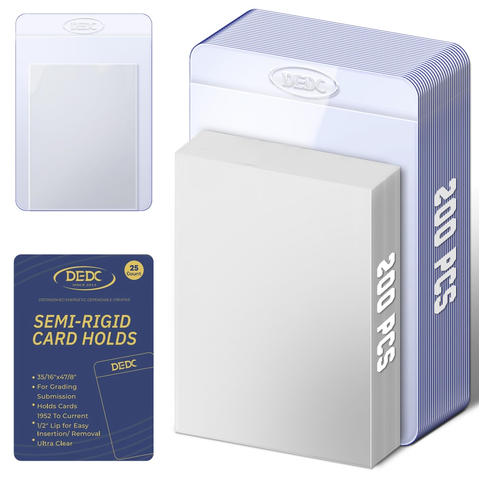 デックスリーブ 200 Amazon.com: DEDC 200 Semi Rigid Card Holders and 200 Penny Sleeves