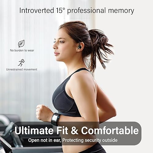 Miniatura 6 de Auriculares de entrenamiento Bluetooth sobre la oreja con sonido de 0.512 in de bajo premium, IPX7 impermeable auriculares inalámbricos para correr