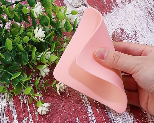 Miniatura 5 de Posavasos cuadrados de silicona de 3.9 x 3.9 x 0.1 in, para bebidas, mesa de café, té (rosa)