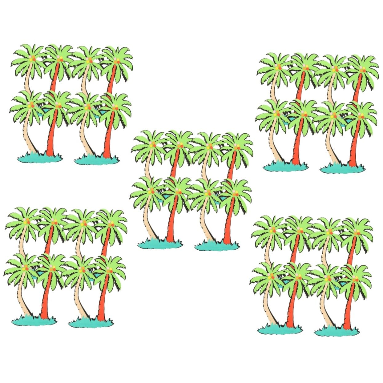 Toyvian 5piezas Pegatina Decorativa De Pared Para Aula Diseño De Palmera De Material Para Decoración De Clase Fácil De Quitar Para Habitaciones Infantiles y Espacios Creativos