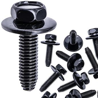 Rexka 30pcs M6-1.0 X 25mm Body Bolts Screw for GM Buick Cadillac Chevrolet Door Trim Panel Raidator Fog Lamp Horn 11503834 20351035 GMC Oldsmobile Pontiac Saturn 1980-2011