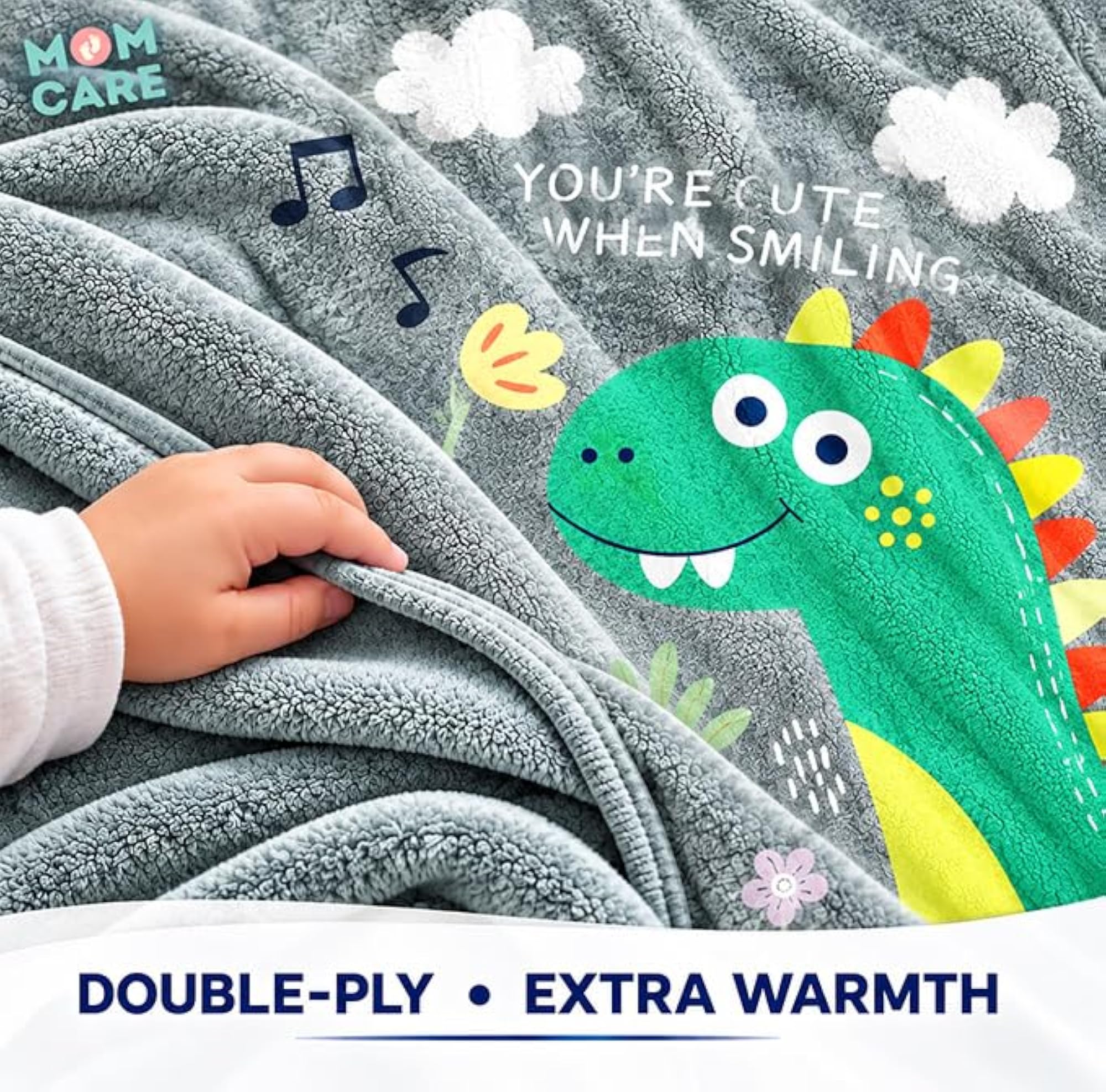 Baby Winter Blanket, Soft Fleece Thick, Reversible