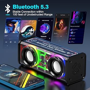 wireless speaker❤️ Ortizan Głośnik Bluetooth ze Światłem - Przenośny Box