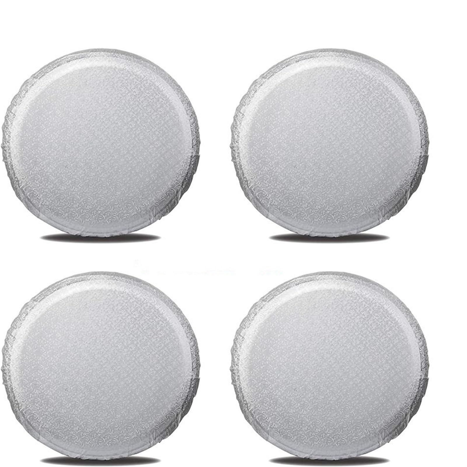 Reifentaschen Silberne Reifenabdeckungen for Räder, Oxford, wasserdicht, UV-Sonnenschutz for universelle Van-SUV-Fahrzeuge, Durchmesser 19"-42" (Color : 4 Pack 23-26)
