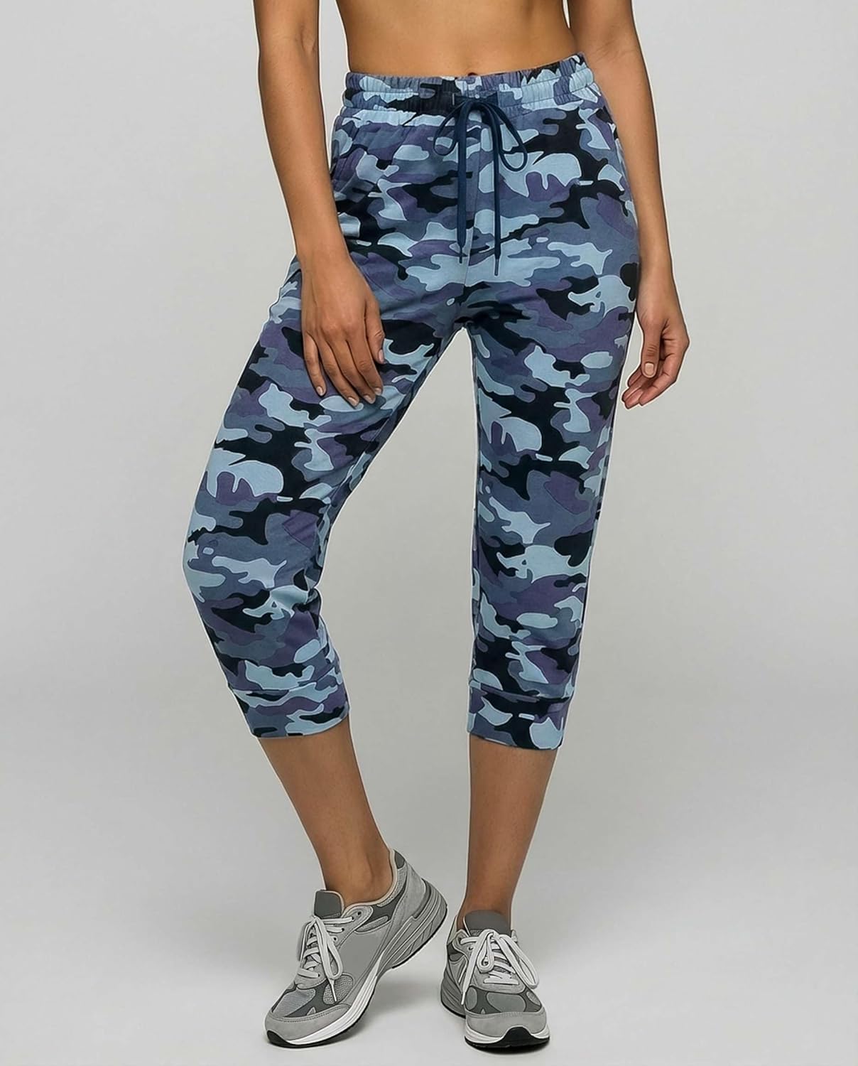 Real Essentials 3-Pack: Women's Ultra Soft Lounge Capri Joggers Sweatpants Athletic Yoga with Pockets(Available in Plus Size) - Image 2