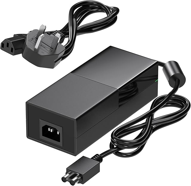 Xbox One Power Supply Brick Cord, Quiet Xbox 1 Console AC Adapter for Xbox One Charging Accessory Kit with Cable