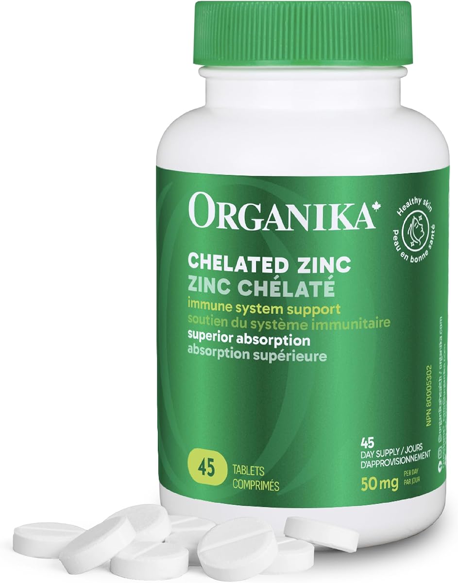 Organika Chelated Zinc 45 Tabs