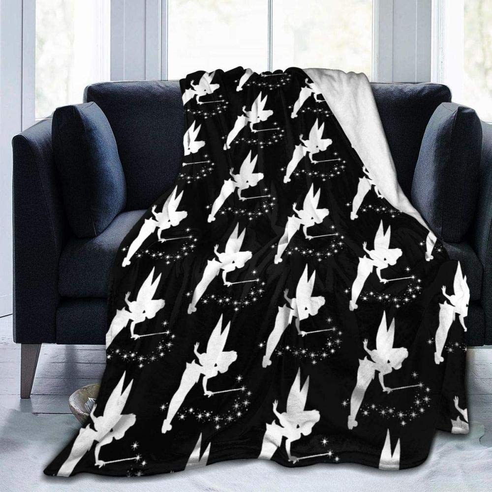 HGGZJUA Sofa Bed Blankets Throw,Flannel Blanket Tinkerbell Platinum Fleece Flannel Throw Blanket Lightweight Ultra-Soft Warm Bed Fit Sofa Suitable Suitable For Adults And Kids 60"X50"In