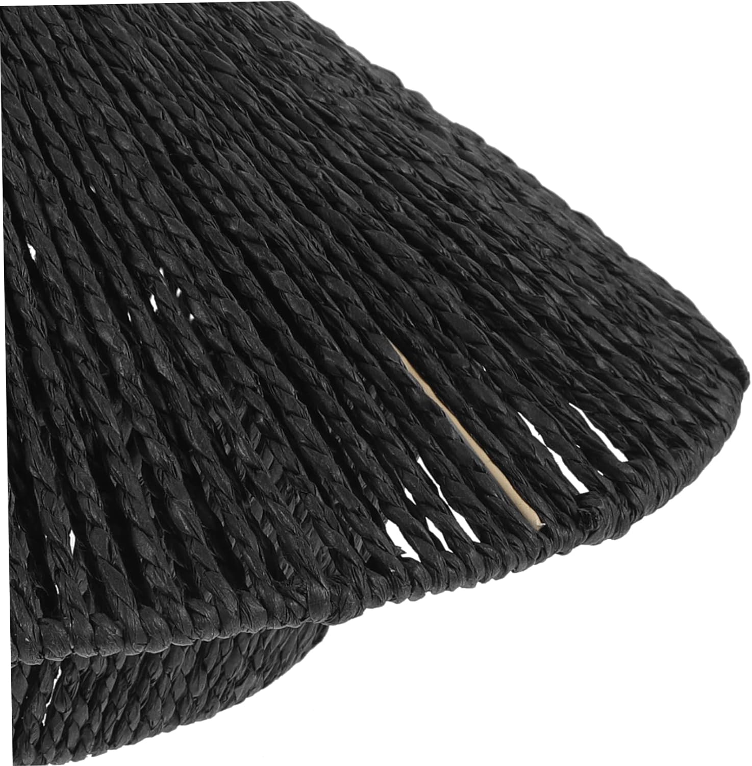 Rustic Woven Lampshade Ceiling Hanging Shade for Vintage Lighting Scalloped Lamp Cover Diffuse Warm Light for Living Room Easy Install