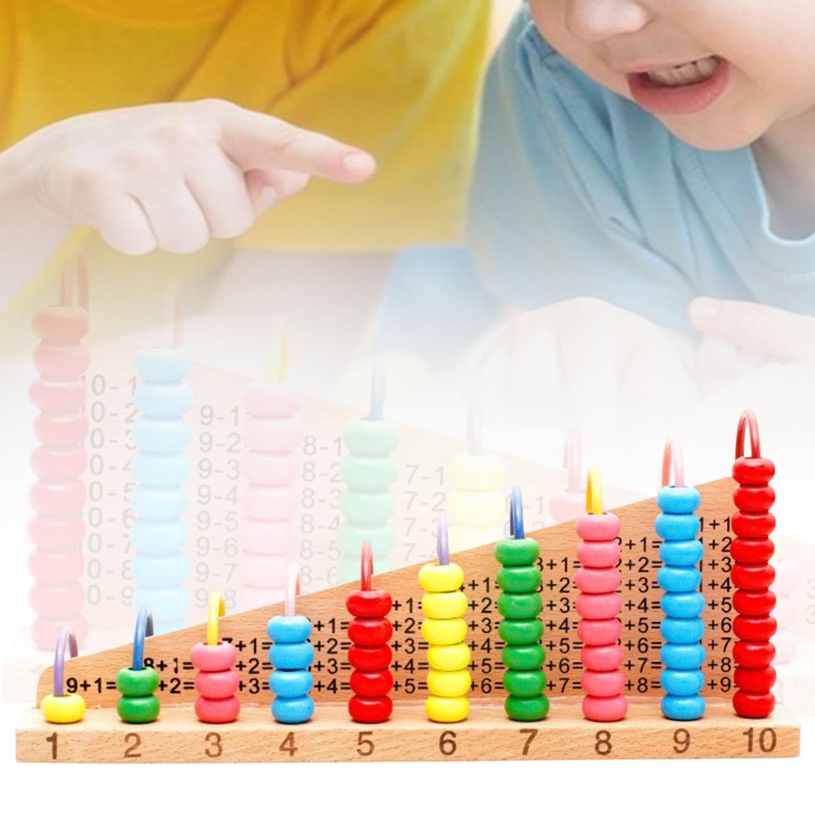Oshhni Boulier en Bois pour l'éveil mathématique - Jouet Classique d'addition et de soustraction - Jeu de calcul pour Enfants d'âge préscolaire