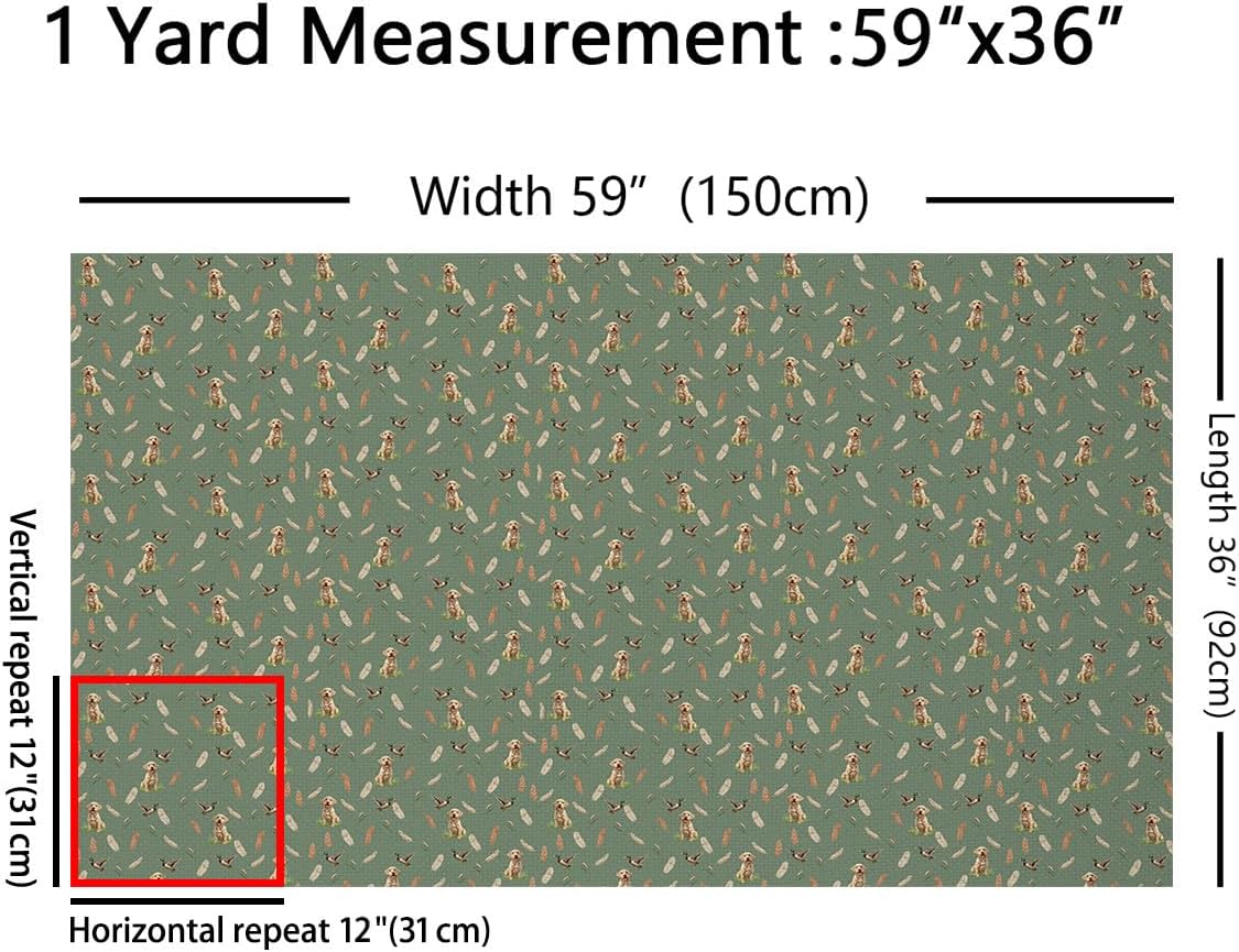 Erosebridal Animals Fabric by The Yard,Wild Mallard Duck Pet Dog Wildlife Upholstery Fabric for Teens,Grass Setaria Feather Waterproof Pattern for Quilting Sewing,2 Yards,Brown Pale Yellow Green