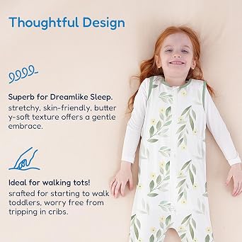 TotAha Toddler Sleep Sack with Legs, 0.5 TOG Light and Soft Baby Sleeping Bag, Walker Sleep Sack for Babies 12-24M, 2T-3T