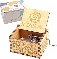 Vista 1 de Pursuestar - Caja de música de madera grabada, con manivela, para boda, San Valentín, Navidad, regalo de cumpleaños