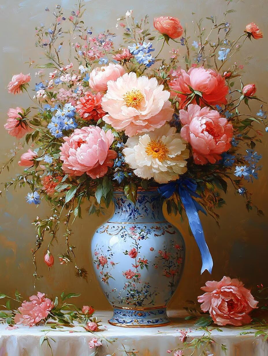 Peinture par Numero Adulte Vase Kit Peinture Numero Adulte 50x80cm A-J9354