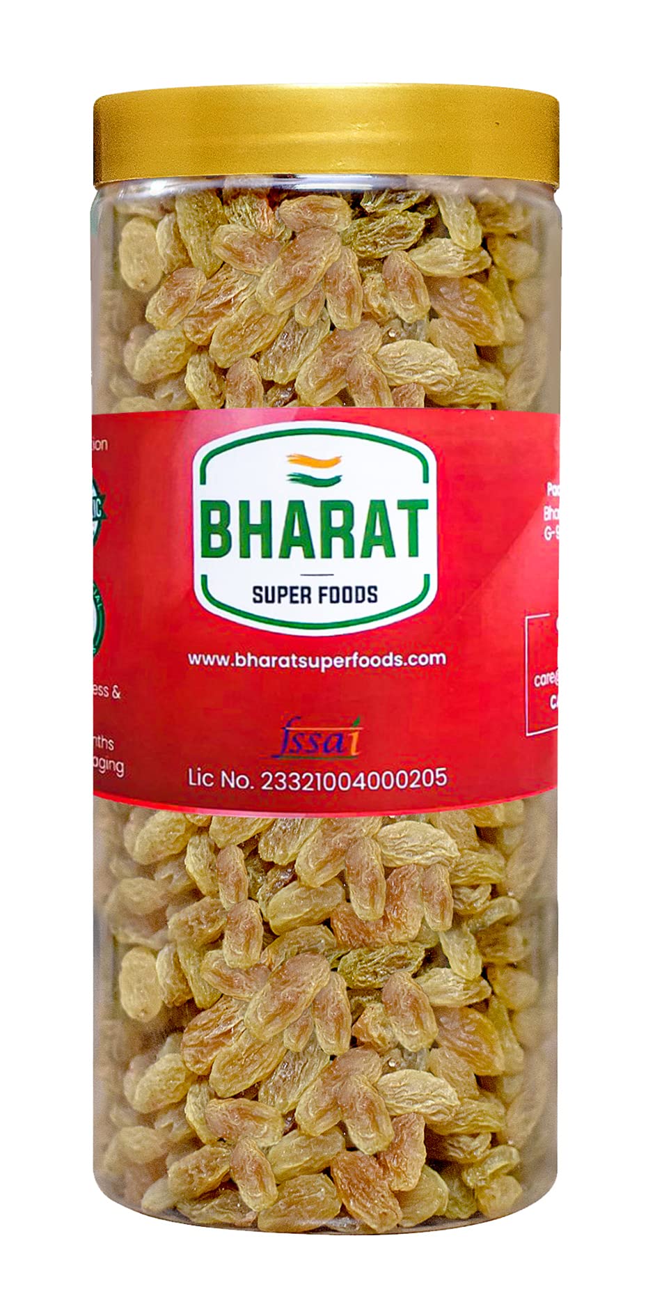 Bharat Super Foods Premium Golden Raisins Seedless, 100% Natural Kishmish (500gm Jar Pack, Golden) (B09C945LMP) Amazon Price History, Amazon Price Tracker