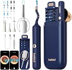 Bebird Earsight Plus Ear Wax Removal Tool Camera, Ear Cleaner with Flexible Wireless Ear Camera Otoscope, Painless Visual Ear Pick Tweezers Wax Remover, Portable Ear Cleaning Kit for Adults/Kids