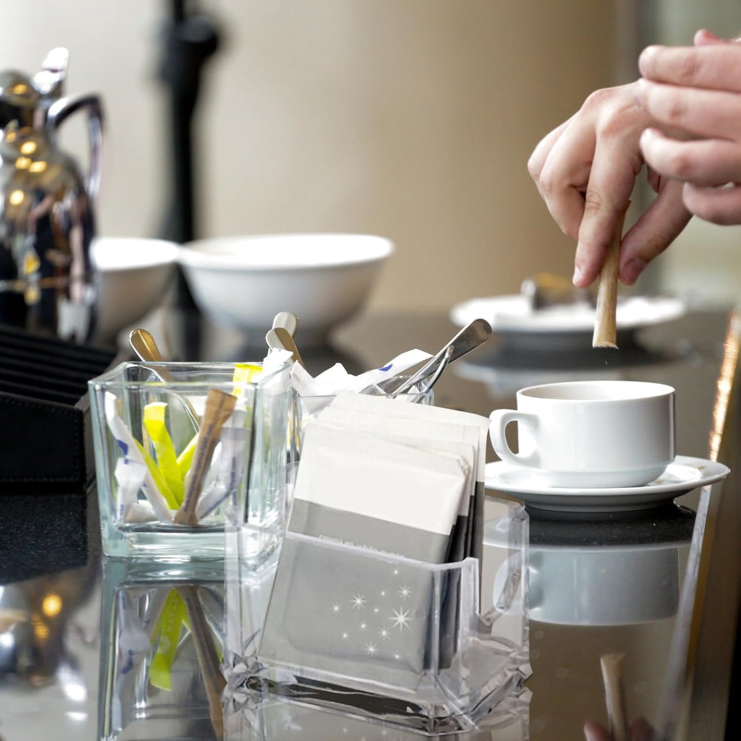 Acrylic Tea Bag Box for Small Items Organizing Simple Desktop Storage