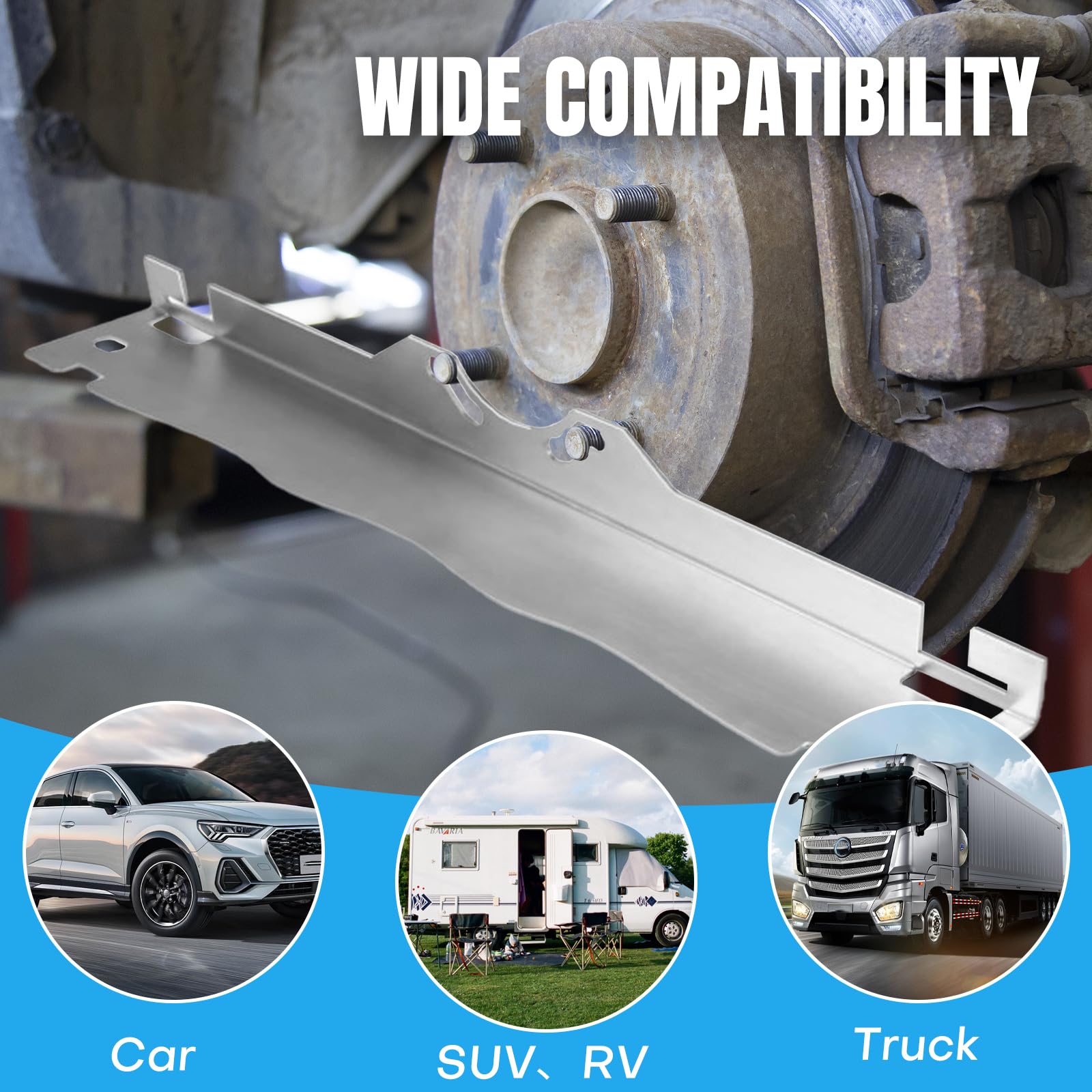 Outil d’Alignement de Roues Avant 2 Pièces pour Voiture, Plaques de Géométrie Auto Robustes avec 2 Rubans de Mesure de 5 Mètres, Mesure Précise du Carrossage et du Parallélisme, Argenté