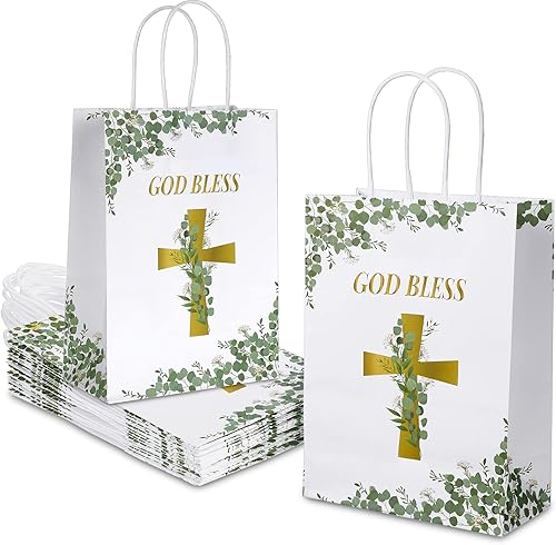 Miniatura 4 de Meanplan Regalos de primera comunión para niños y niñas, pequeñas bolsas de regalo para fiestas religiosas, regalo de Cristo, bolsas de regalo de