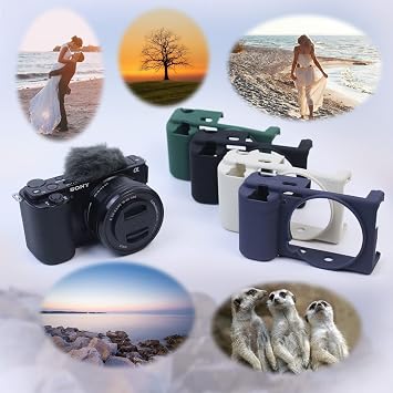 Easy Hood ZV-E10 Camera Case, Soft Silicone Rubber Protective Cover Skin for Sony ZV-E10 ZVE10 Digital Camera, Slim Fit Body Skin DSLR Camera Sleeve Protection (Black)