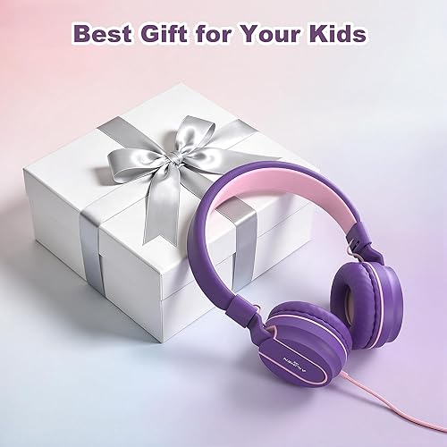 Miniatura 7 de AILIHEN Auriculares para niños para la escuela, volumen seguro limitado 93 dB, micrófono HD en la oreja sonido estéreo para niñas y niños,