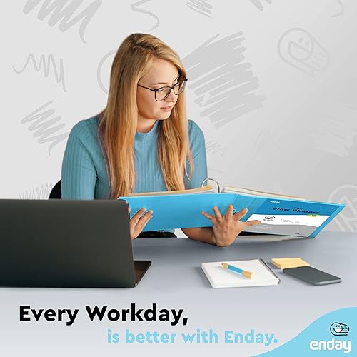 Vista 69 de Carpeta de 3 anillos de 1 pulgada, cubierta transparente de 1 pulgada con 2 bolsillos interiores, carpetas de anillos redondos de colores, en gris