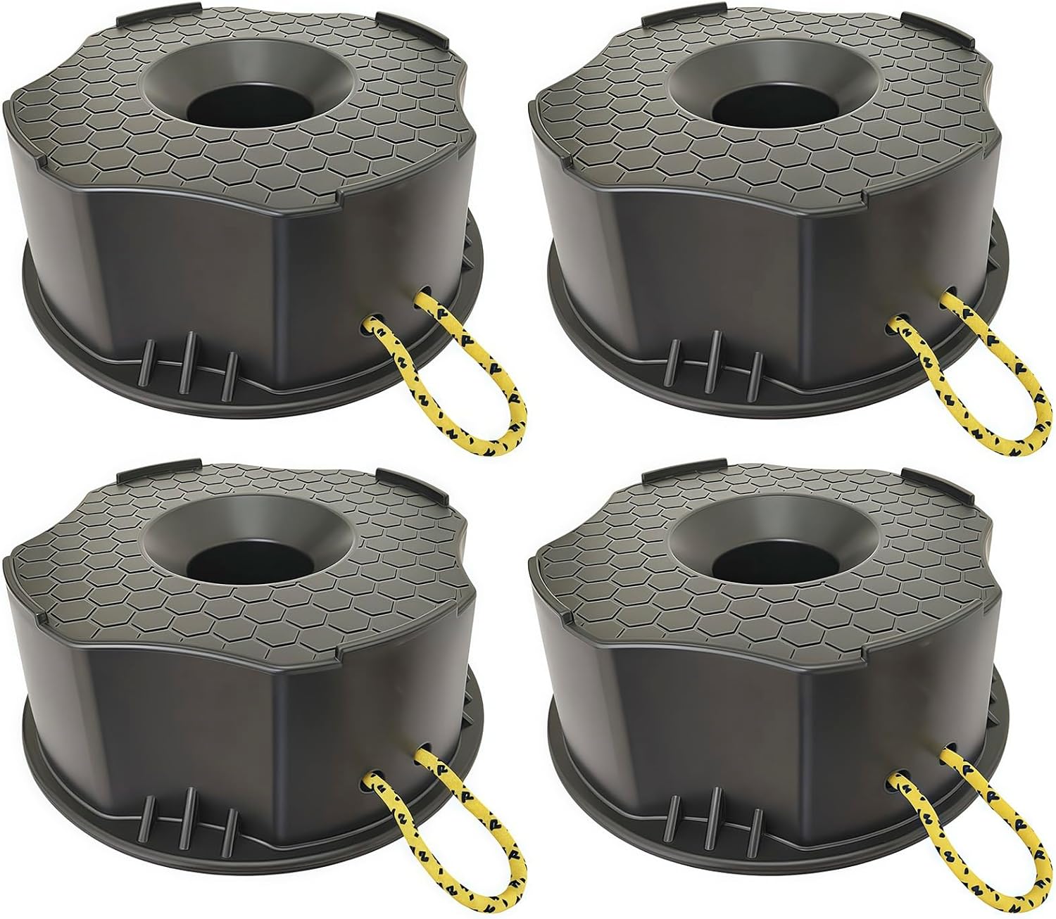 Trailer Jack Block with Bag, Camper Stabilizer Blocks for Travel Trailer, RV Jack Block, Use for Any Tongue Jack, Post, Foot, 5th Wheels, Round or Square or Scissor Stabilizer, 4 Pack