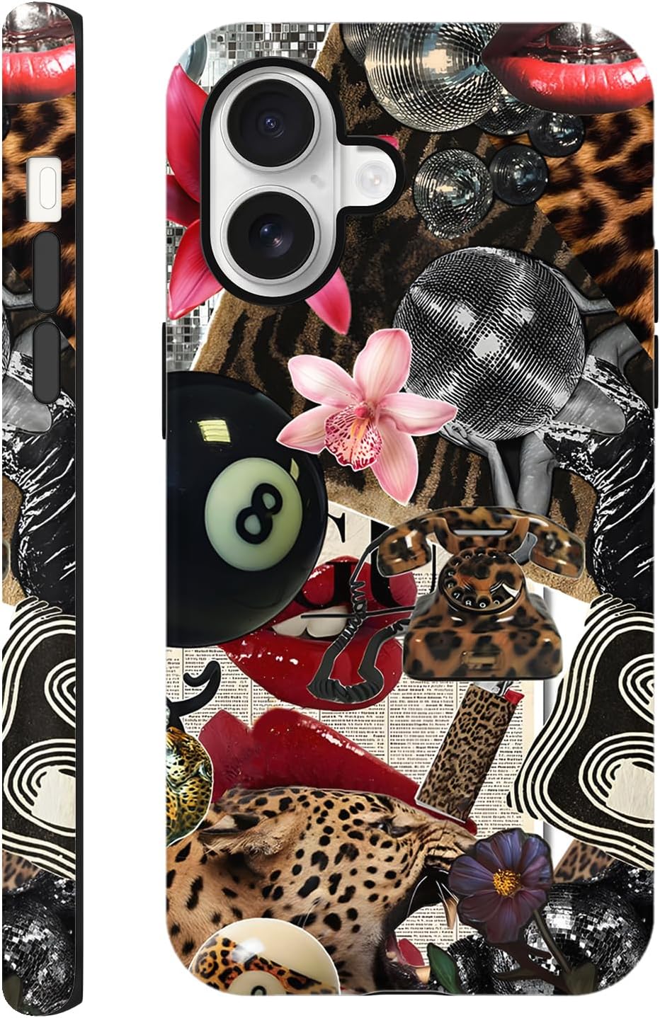 Cute Cheetah Collage Phone Case for iPhone 17 6.3"
