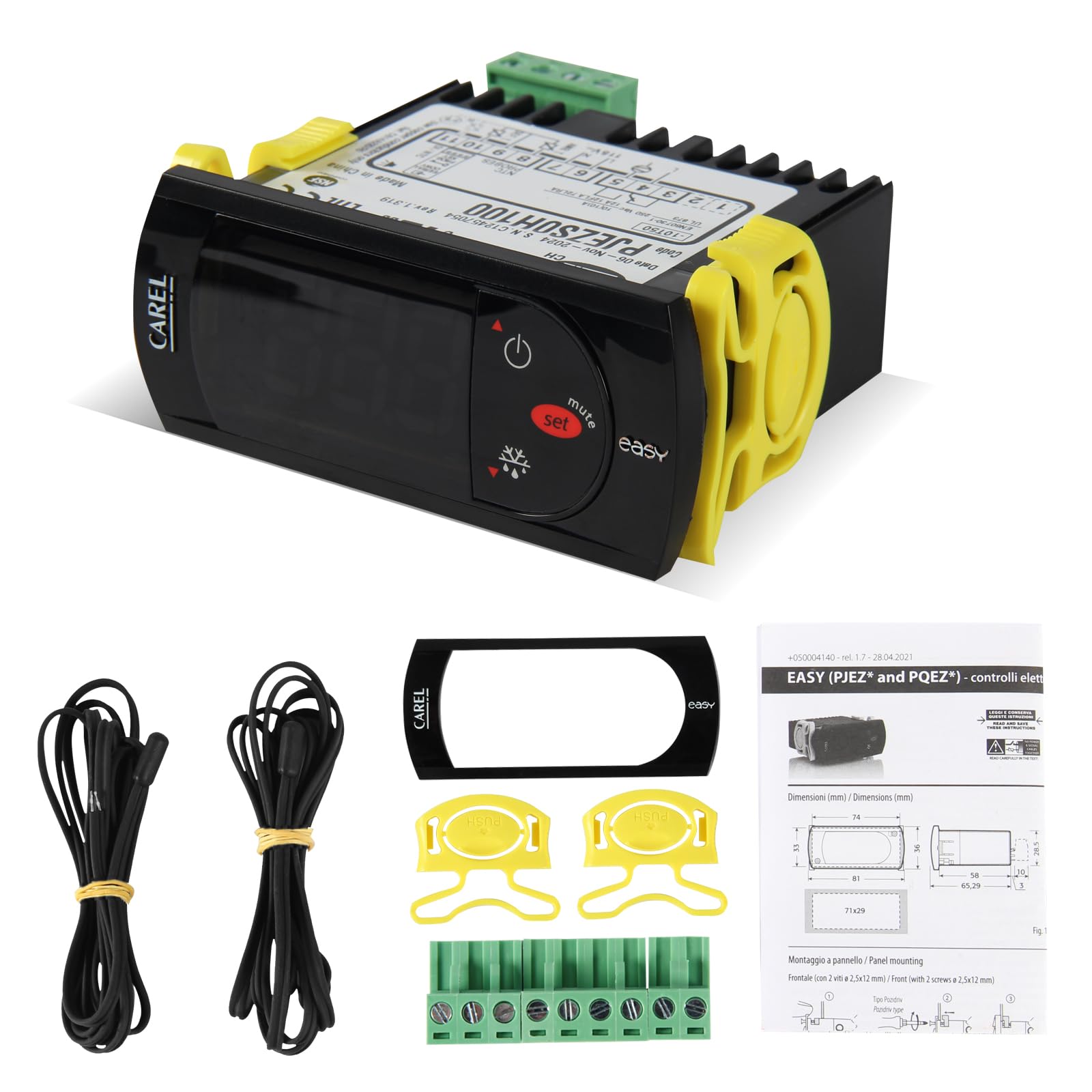 Photo 1 of PJEZS0H100 Thermostat Carel Temperature Controller with Temperature Sensor Probes 115V,New Temperature Thermostat for All Refrigerator Types (PJEZS0H100)