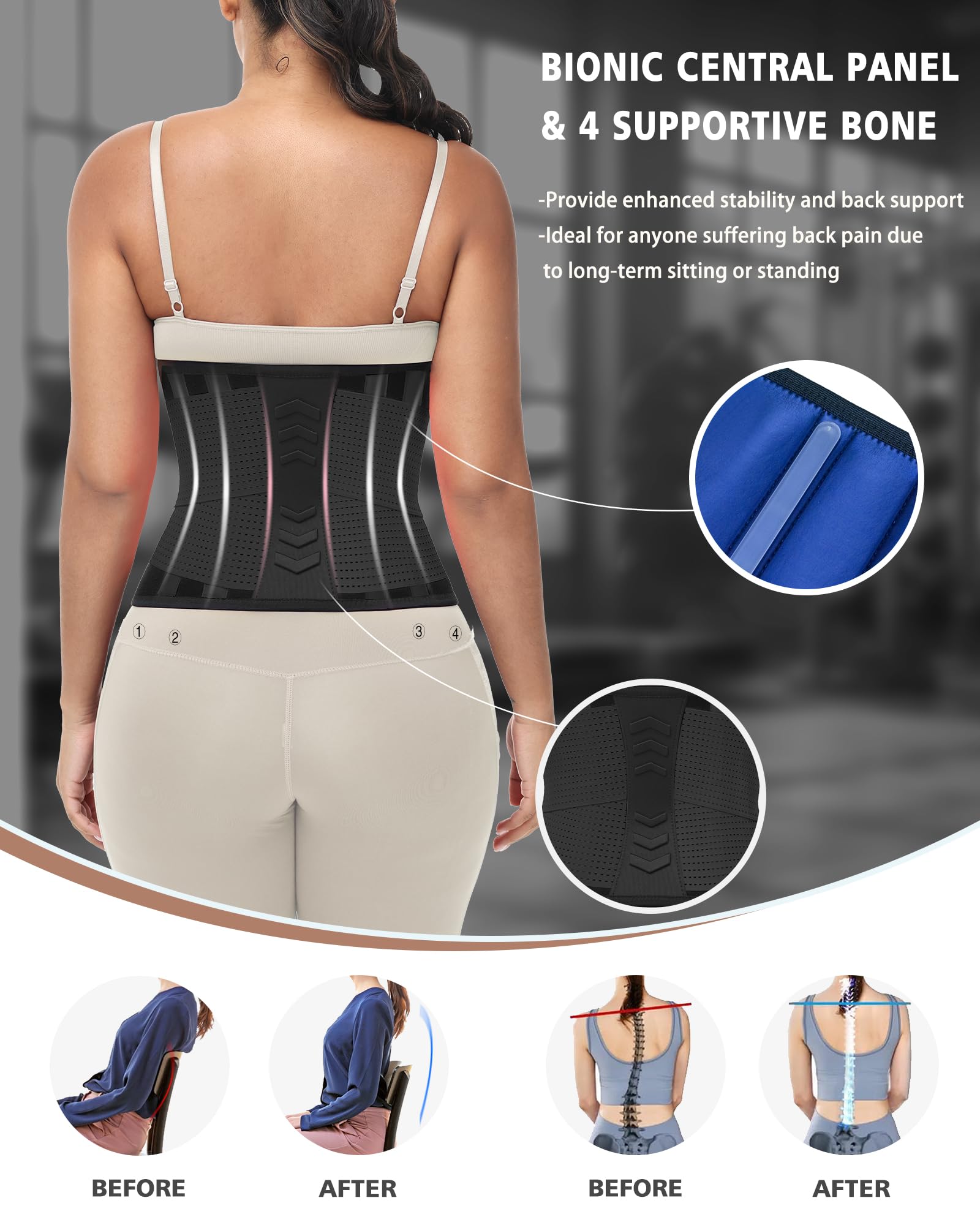 Ceinture d'entraînement pour femme et homme Ceinture abdominale Contrôle du ventre Ceinture d'entraînement Ceinture de sudation Sport Sauna Suit