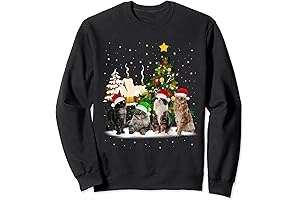Cats Christmas Tree Lights Cat Mom Cat Lover Sweatshirt
