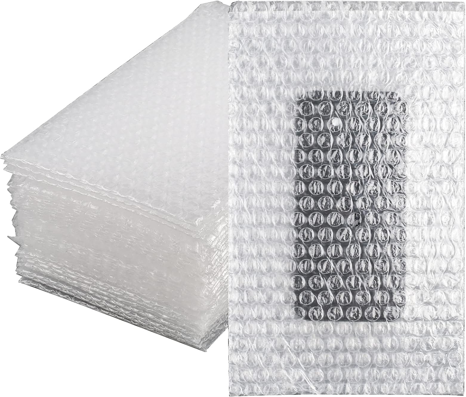 Bubble Pouches Wrap, Clear Not Self-Seal Bubble Out Bags with Double Walled Cushioning, Ideal for Packing, Shipping, Storage, Moving (100PCS-6x10Inches)